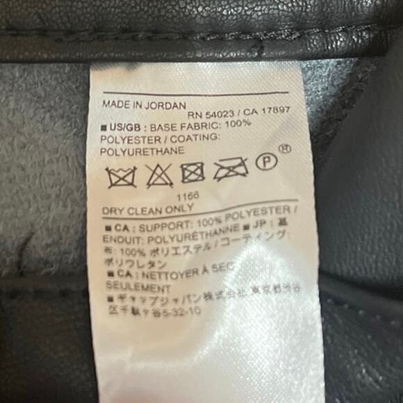 NEW Banana Republic Black Faux Vegan Leather Mid Rise Flared Bootcut Pants Sz 24 - Picture 2 of 10